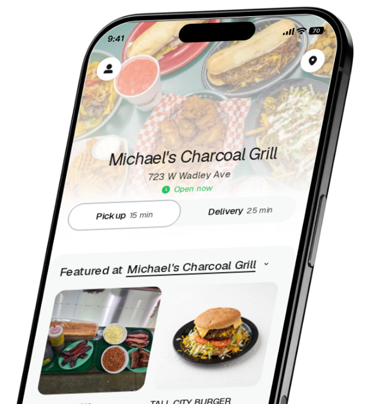 Michael's Charcoal Grill app preview