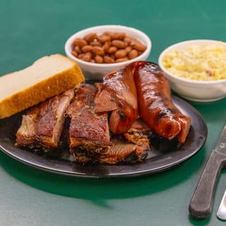 Three Meat BBQ Plate