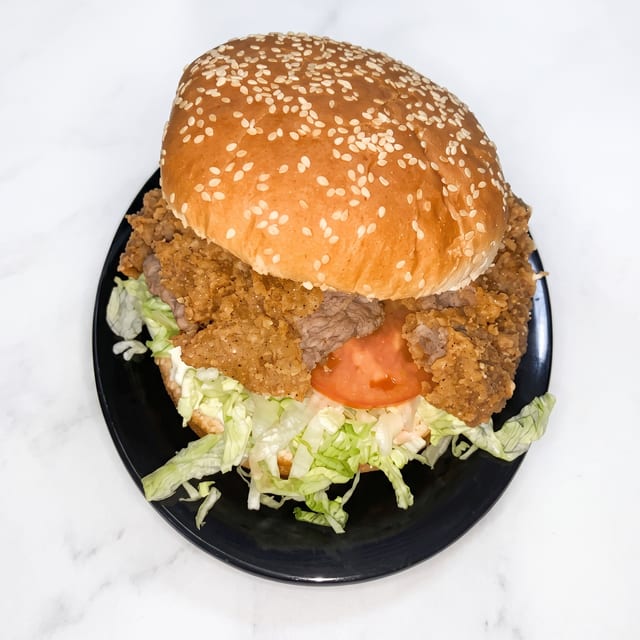 Country Fried Steak Sandwich with Gravy.