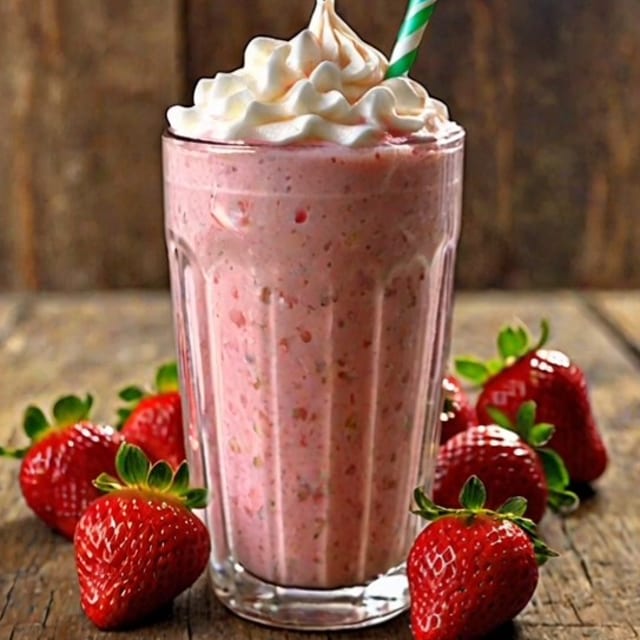 STRAWBERRY SHAKE.