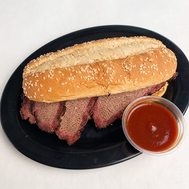 Sliced Beef Sandwich.