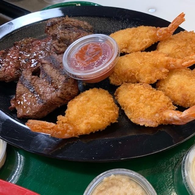 TENDERLOIN AND SHRIMP.