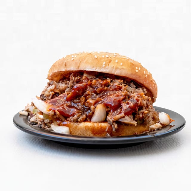 Chopped Beef (Brisket) Sandwich.