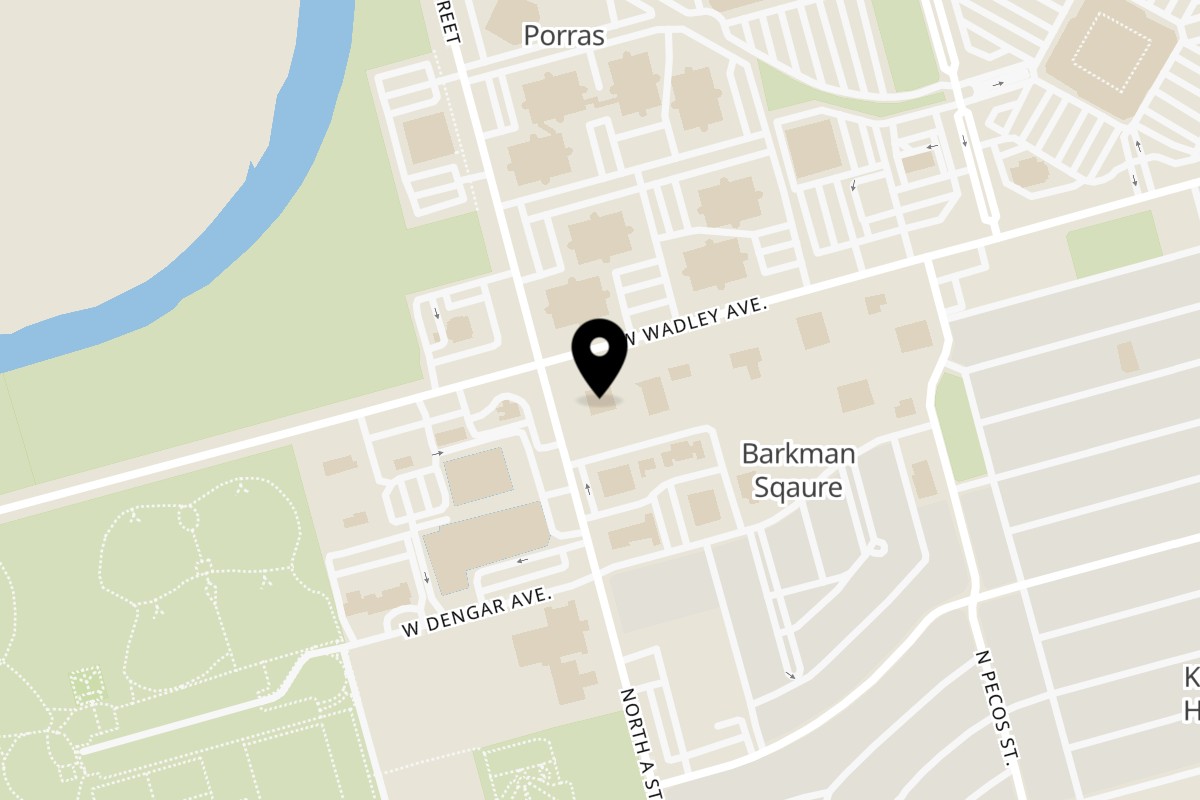 Map showing the location of Michael's Charcoal Grill on 723 W Wadley Ave in Midland